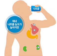 나트륨(체내 나트륨 농도가 높아지면)